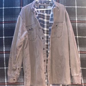 Extra large button up with flannel on the inside